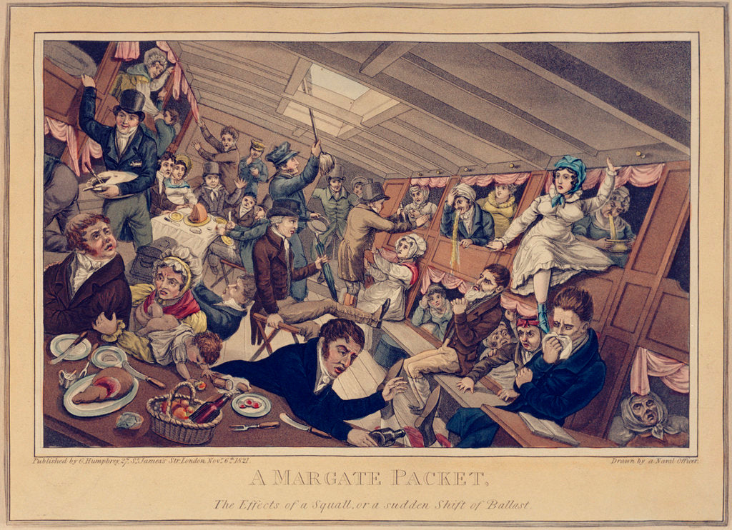 Detail of A Margate Packet, the effects of a squall, or a sudden shift of ballast by G. Humphrey