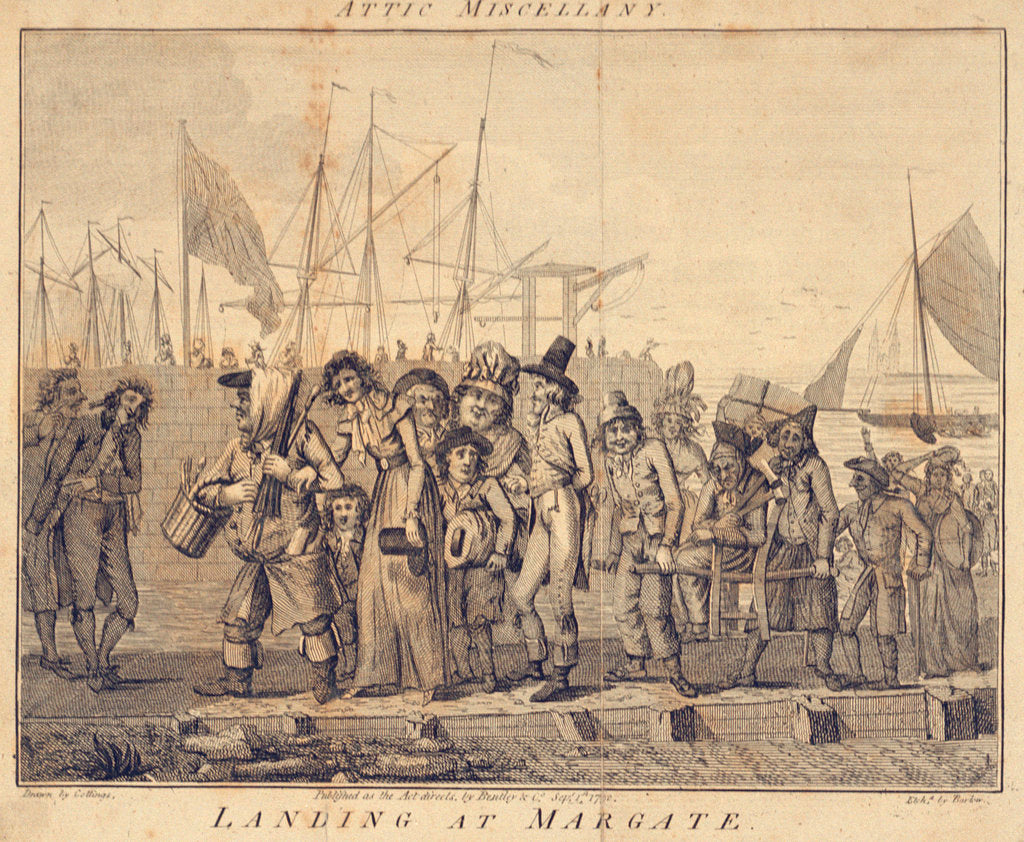 Detail of Attic miscellany, landing at Margate by S. Collings