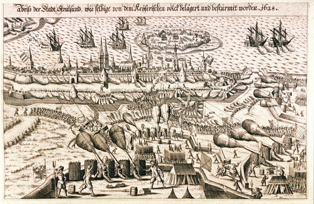 Detail of View of Stralsund, 1628 by unknown