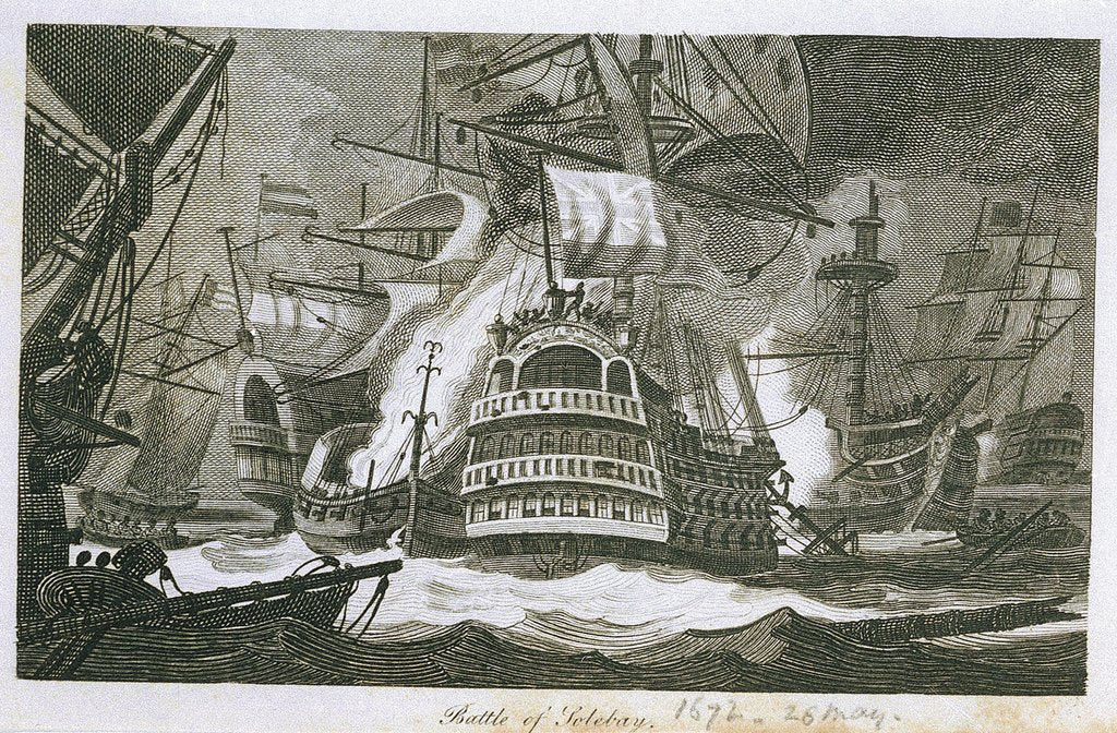 Detail of Battle of Solebay, 28 May 1672 by James Cundee