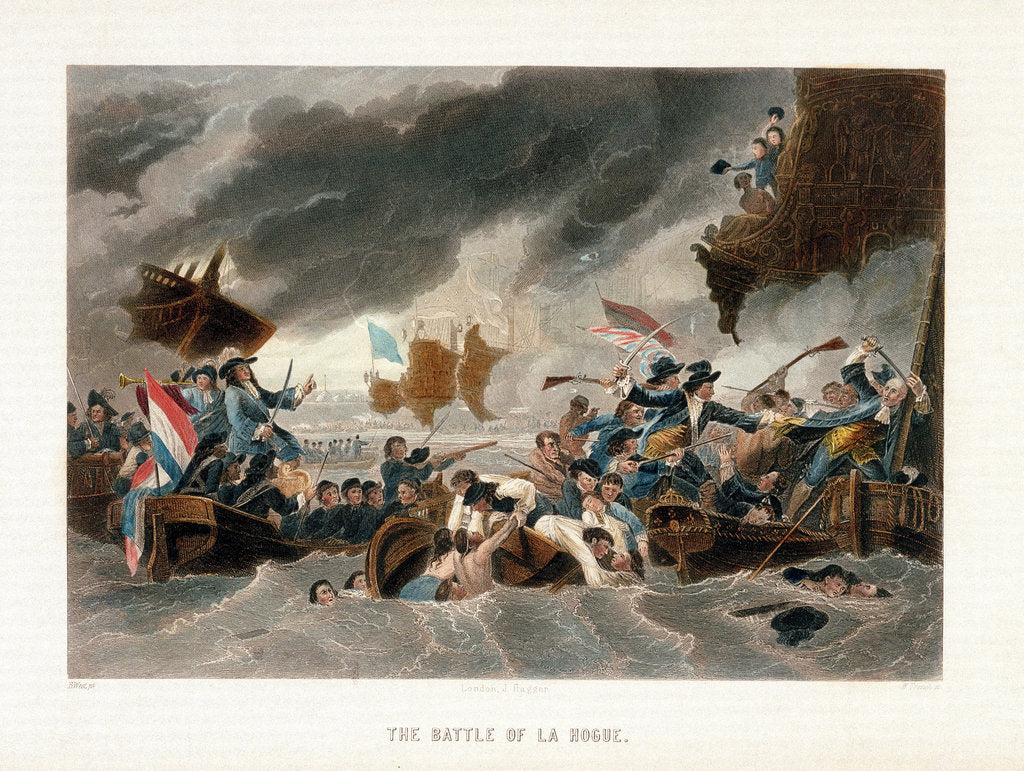Detail of The Battle of La Hogue, 1692 by Benjamin West
