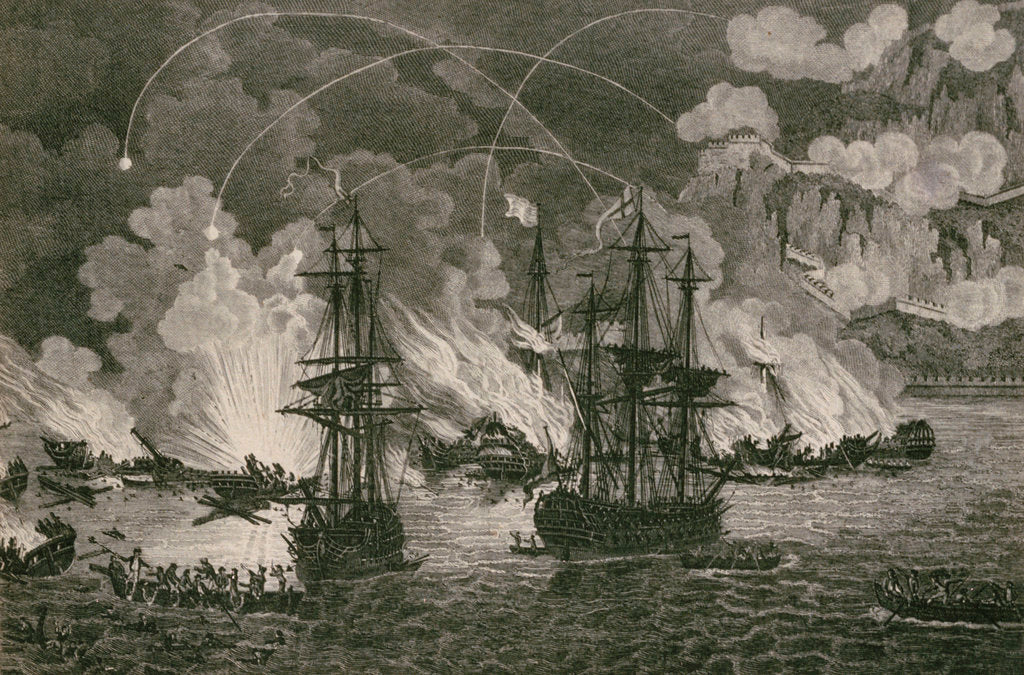 Detail of Sir Cloudesley Shovell's victory, 13 August 1704 by unknown