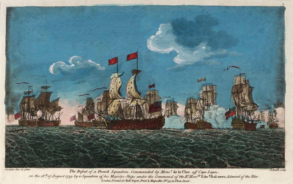 Detail of The defeat of a French squadron, 18 August 1759 by Francis Swaine