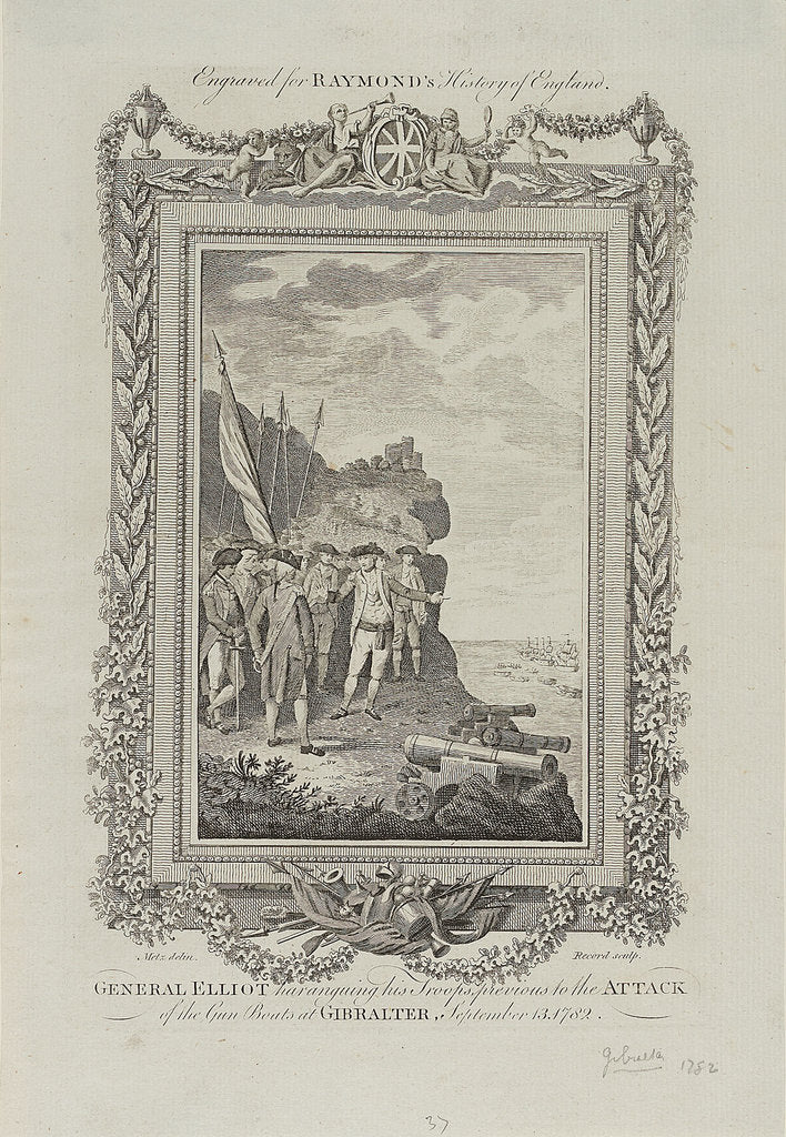 Detail of General Elliot haranguing his troops by Metz