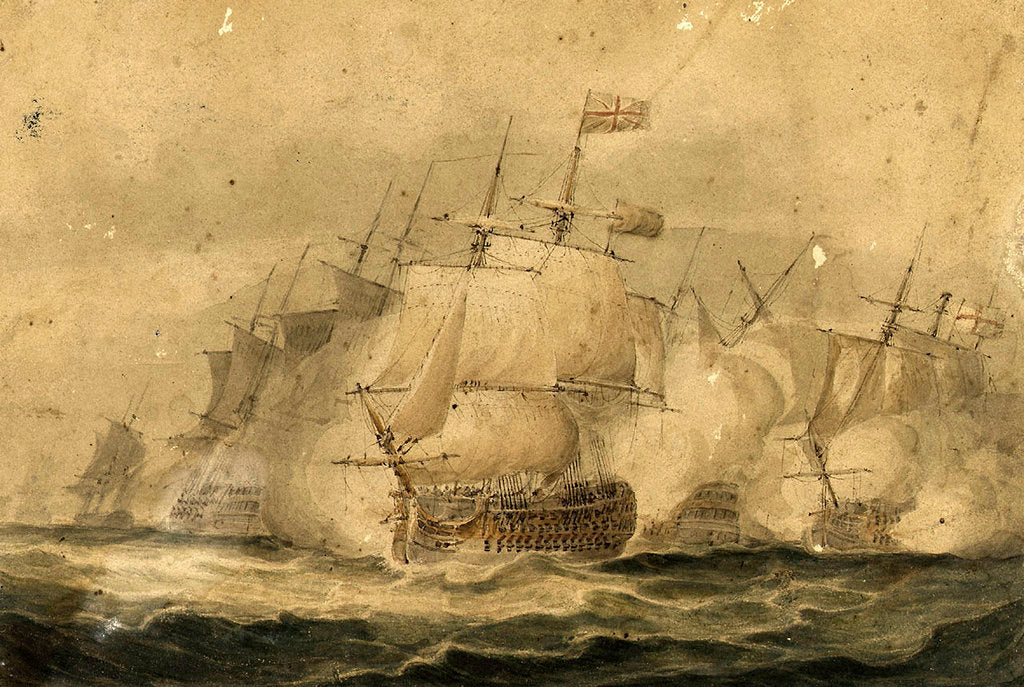 Detail of Battle of the Glorious 1 June 1794 by Nicholas Pocock