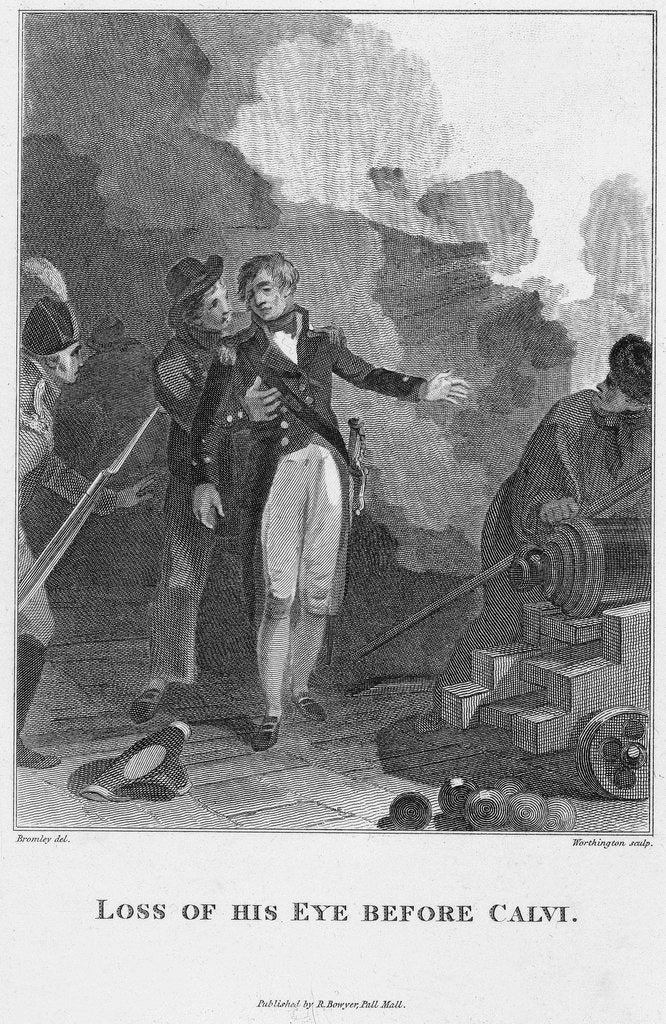 Detail of Nelson's loss of his eye by William Bromley