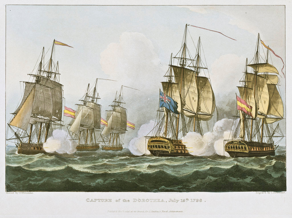 Detail of Capture of the Dorothea July 15th 1798 by Thomas Whitcombe