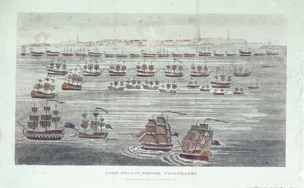 Detail of Lord Nelson before Copenhagen by J. & J. Cundee (publishers)