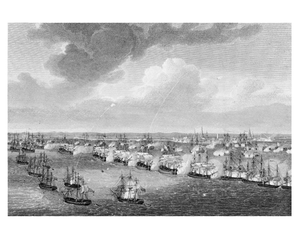 Detail of The Battle of Copenhagen, 2 April 1801 by Nicholas Pocock