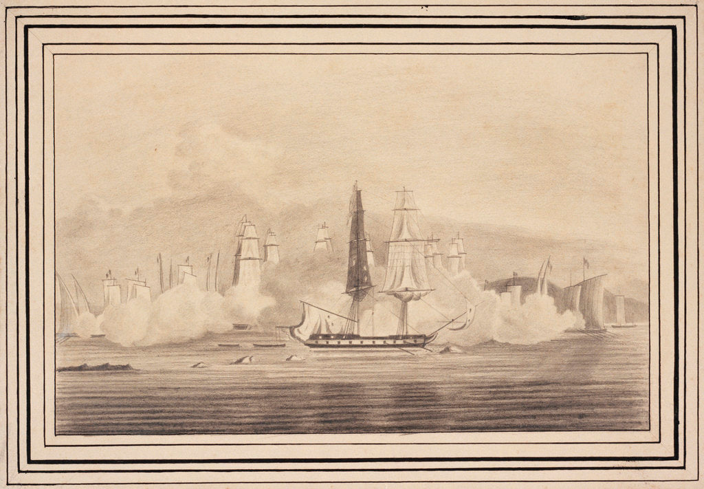 Detail of The Battle of Quiberon on the coast of France, 7 May 1804 by unknown