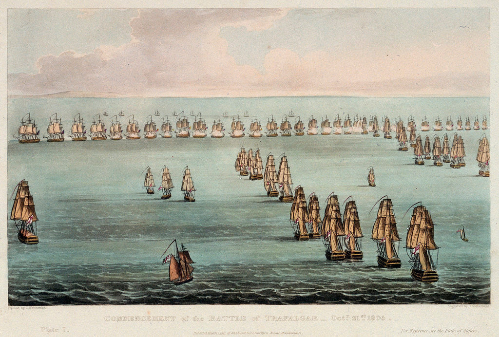 Detail of The Battle of Trafalgar, 21 October 1805 by Thomas Whitcombe