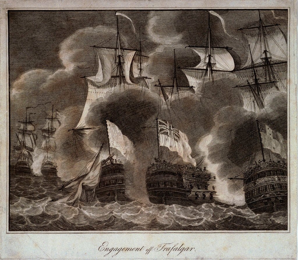Detail of The Battle of Trafalgar, 21 October 1805 by unknown