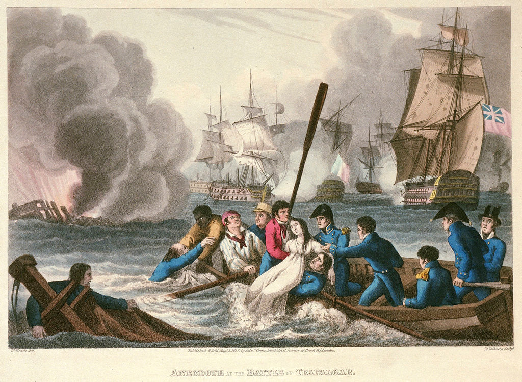 Detail of Anecdote at the Battle of Trafalgar, 21 October 1805 by William Heath