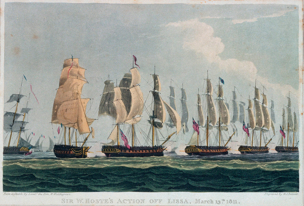 Detail of Action off Lissa, 13 March 1811 by William Waldegrave