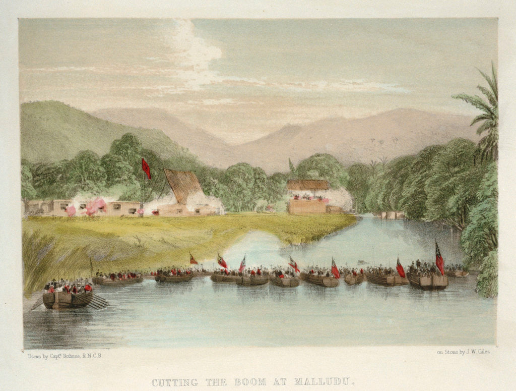 Detail of Cutting the boom at Malludu by Bethune