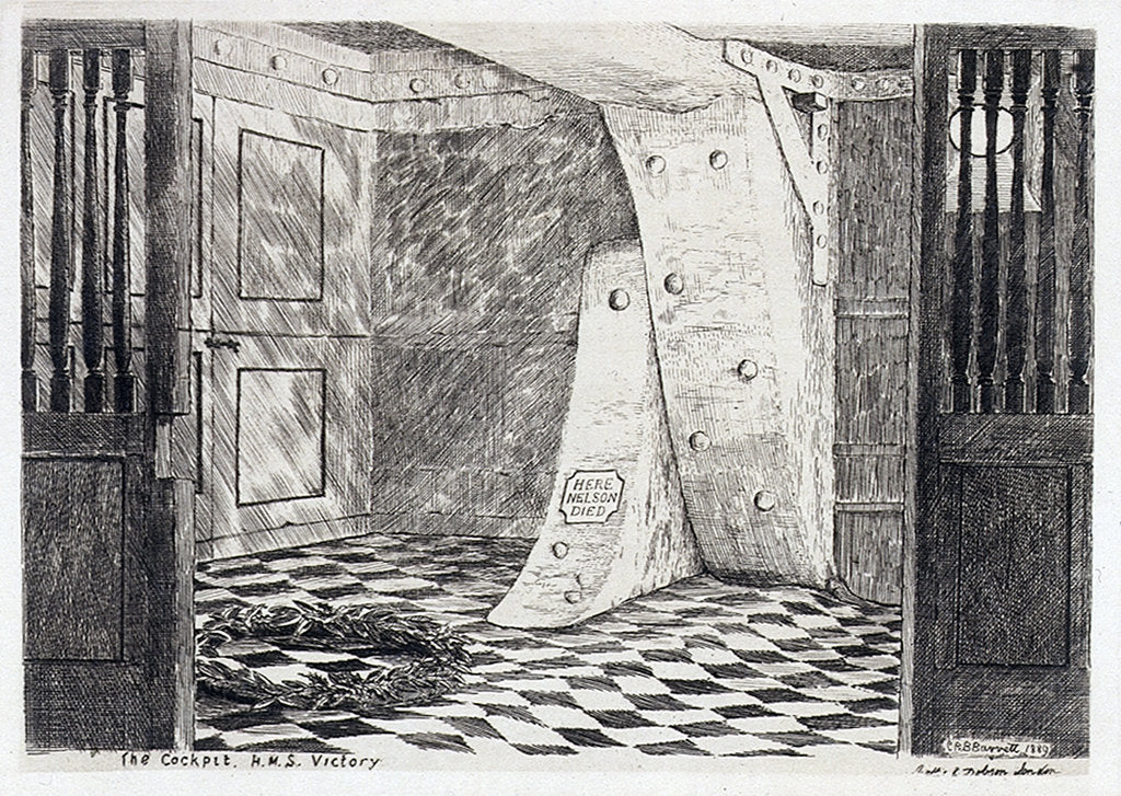 Detail of The cockpit of the HMS 'Victory' by C. R. B. Barrett