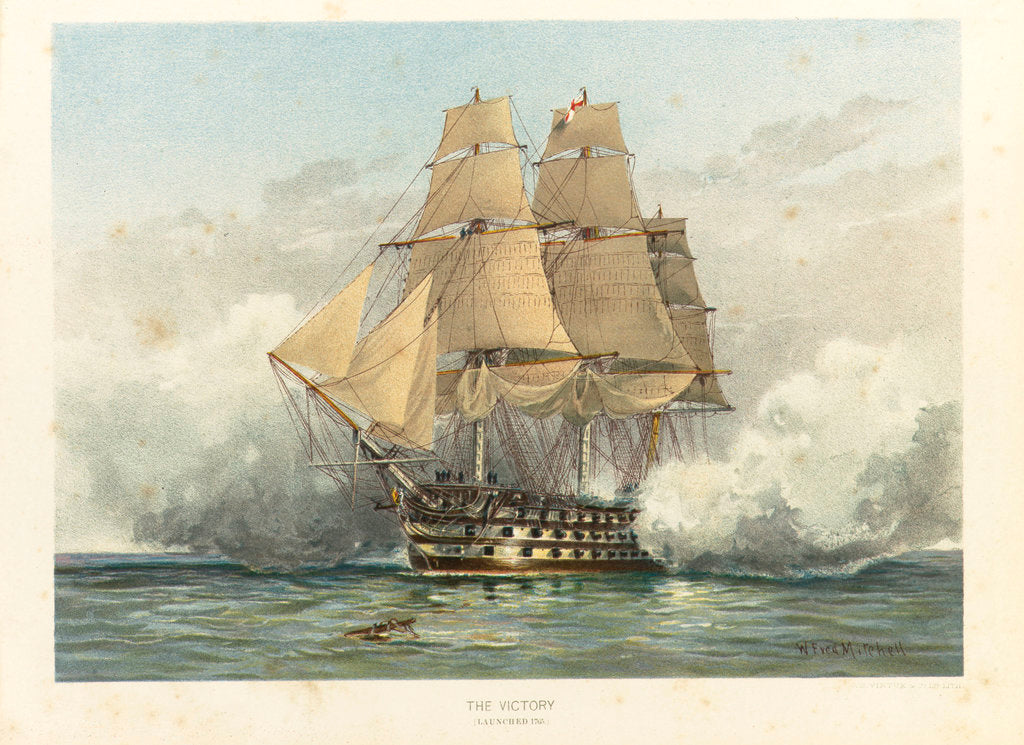 Detail of HMS 'Victory', launched 1765 by William Frederick Mitchell