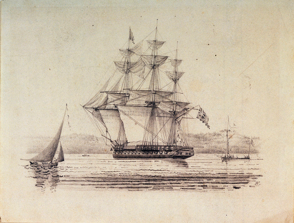 Detail of HMS 'President' by H. V.