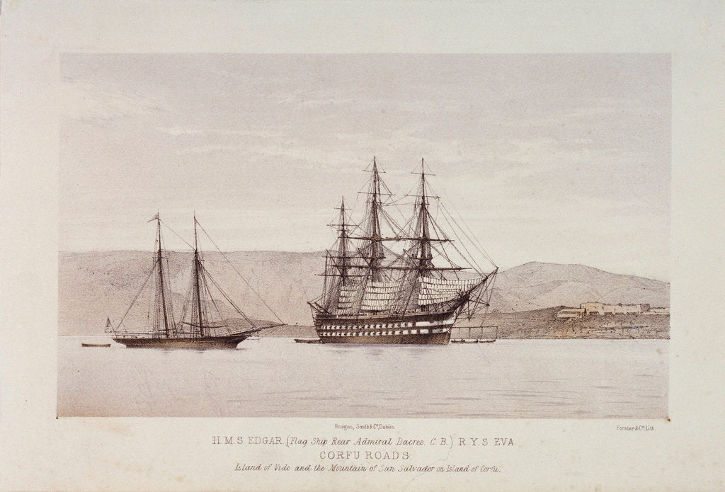 Detail of HMS 'Edgar' by Forster & Co