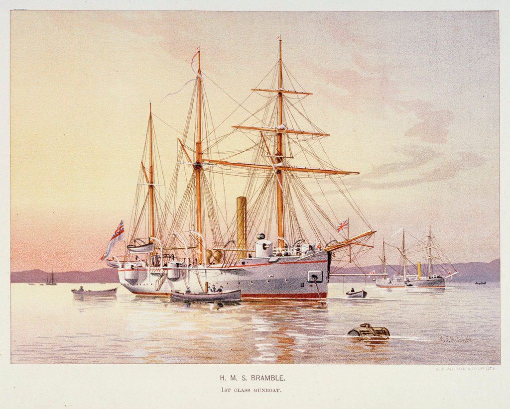 Detail of HMS 'Bramble' by William Frederick Mitchell