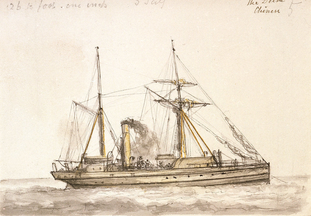 Detail of Delta' a Chinese gunboat built 1886 by unknown