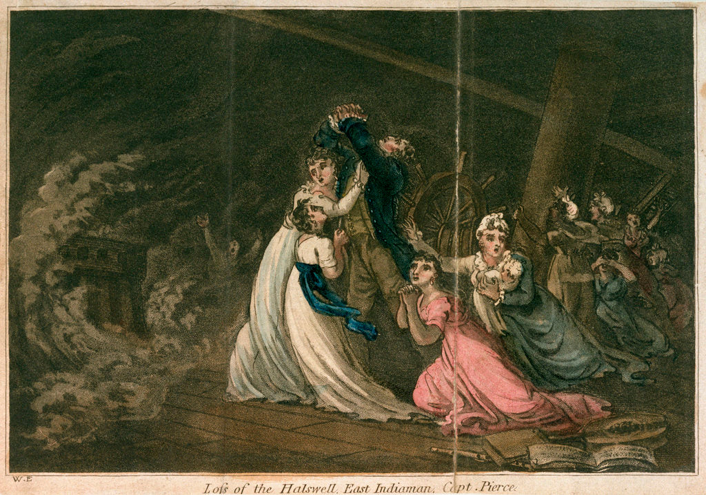 Detail of Loss of the East Indiaman 'Halswell' by W. E.