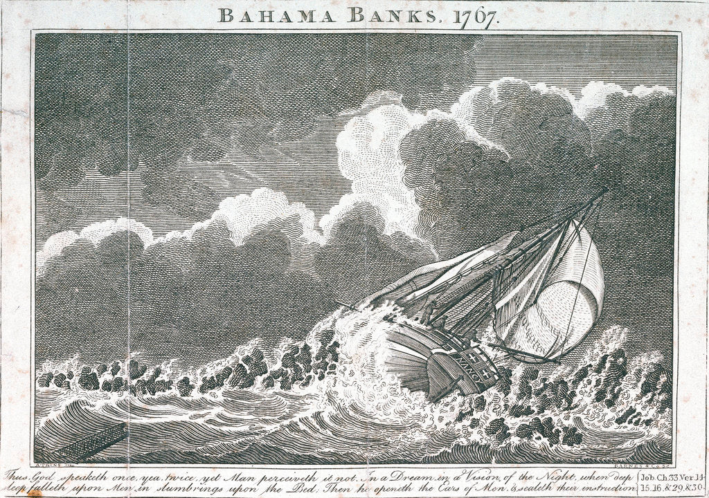 Detail of Bahama Banks, 1767 by Samuel Atkins