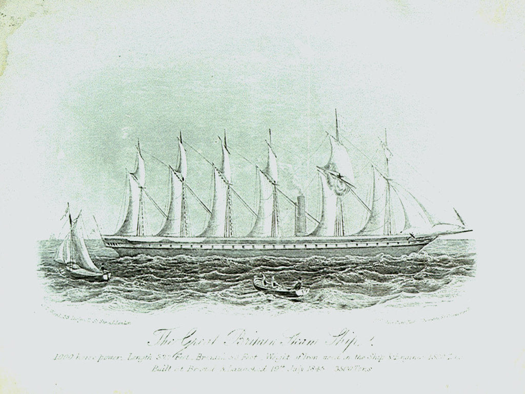Detail of The 'Great Britain' Steam Ship by J. T Wood