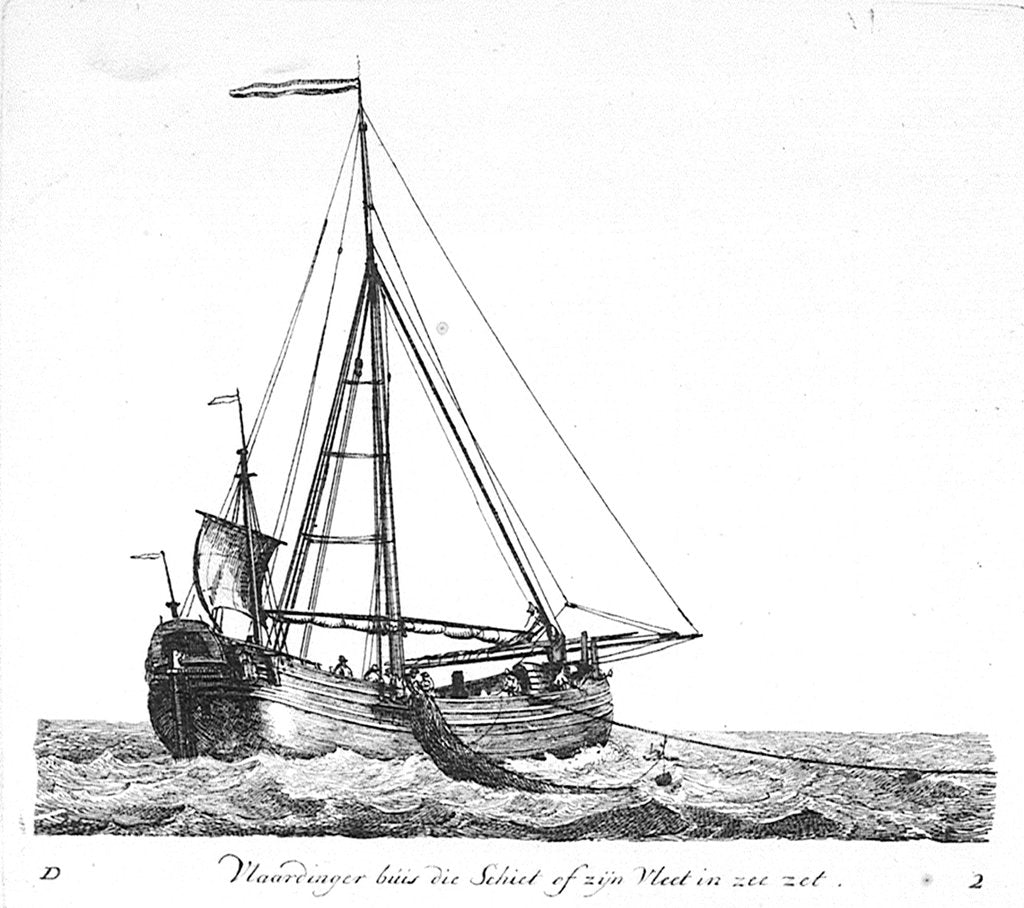 Detail of A herring buss by Gerrit Groenewegen
