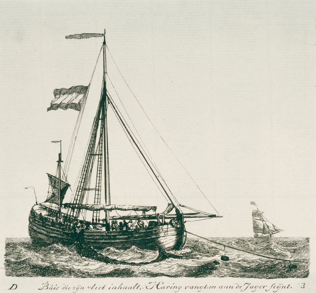 Detail of A herring buss by Gerrit Groenewegen