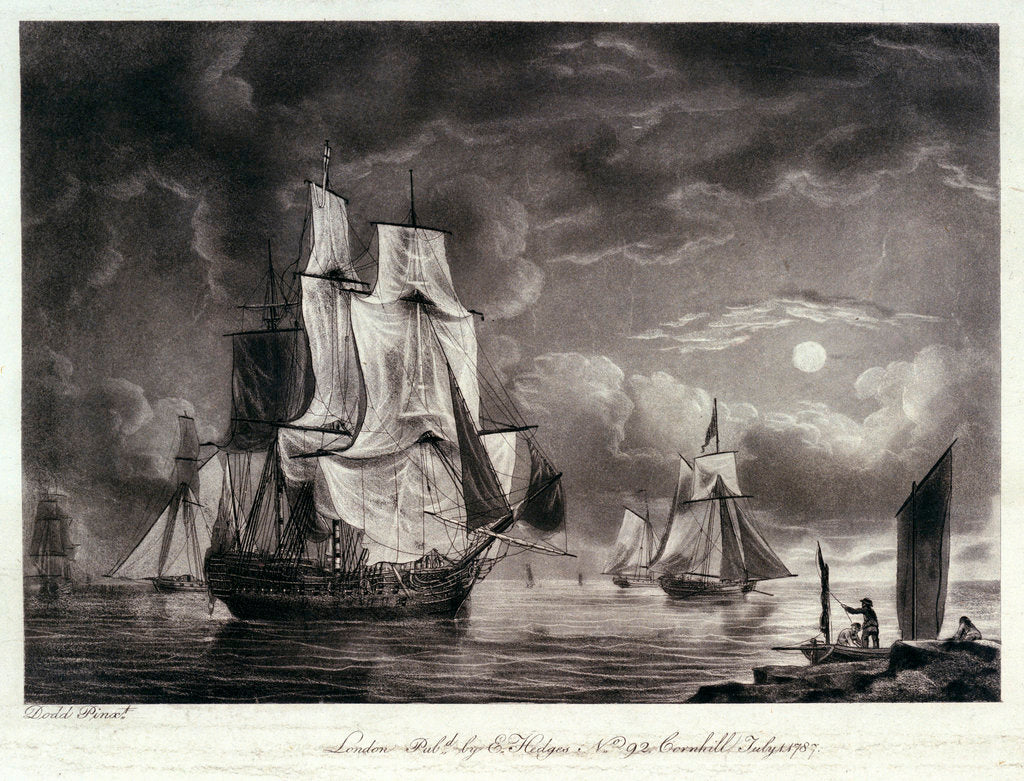 Detail of A New Book of Shipping by Robert Dodd