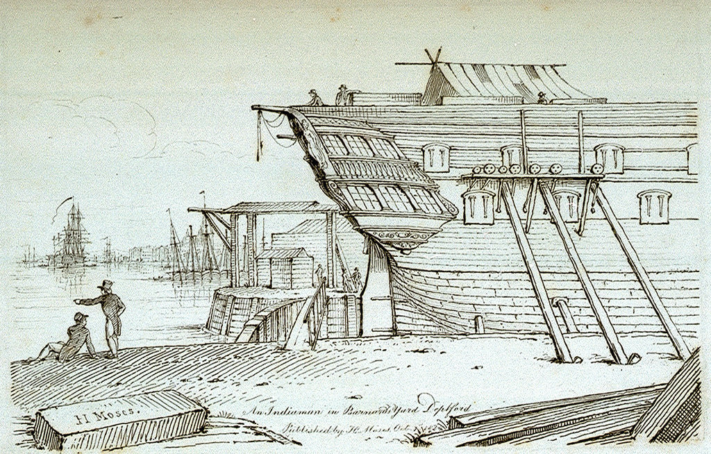 Detail of An Indiaman in Barnard's Yard Deptford by Chatfield & Coleman
