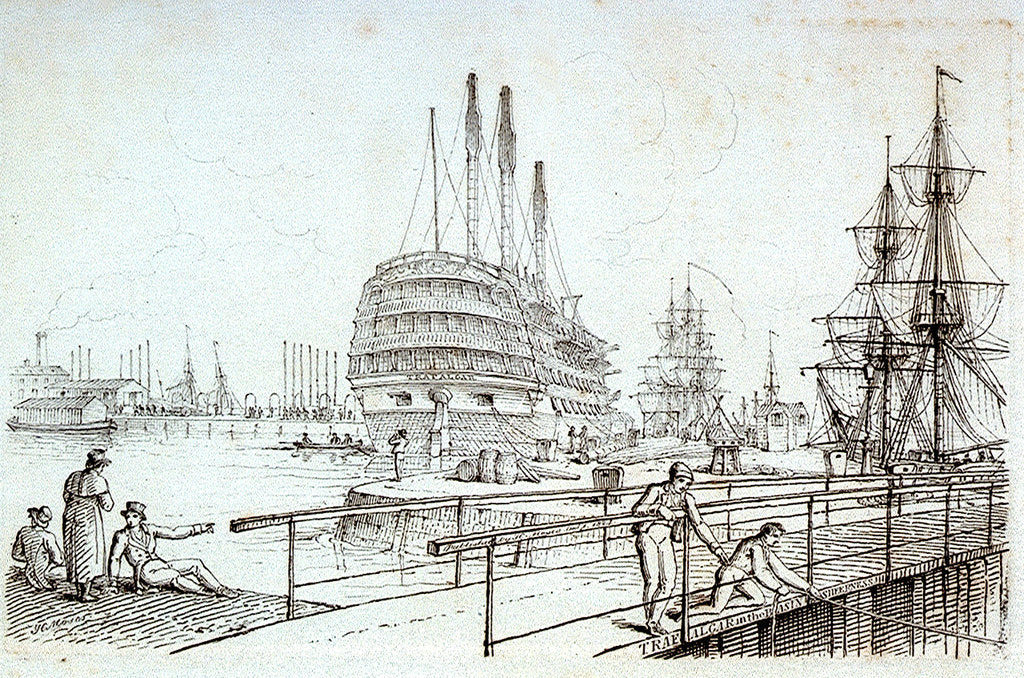 Detail of 'Trafalgar' in the Basin Sheerness by Chatfield & Coleman