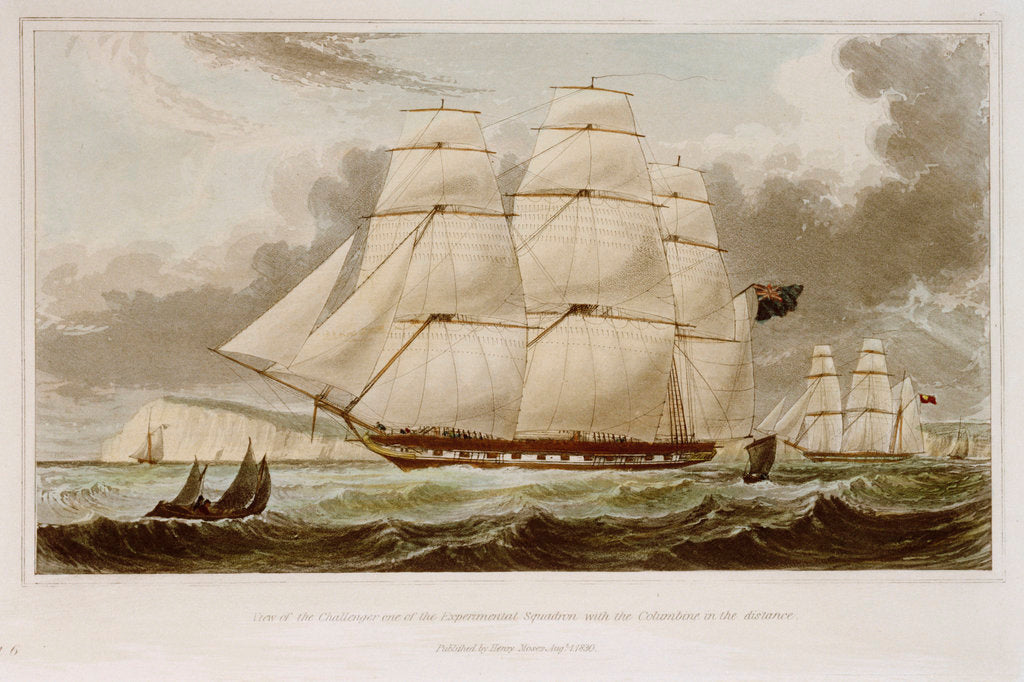 Detail of Six views of the 'Columbine' and the experimental squadron by Henry Moses