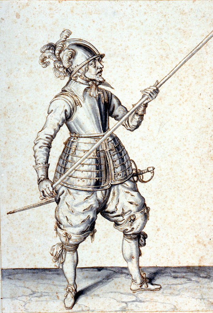 Detail of Drawing for the exercise of armes, 1607 by Jacob de Gheyn