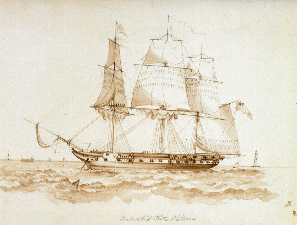 Detail of HMS 'Thetis' by British School