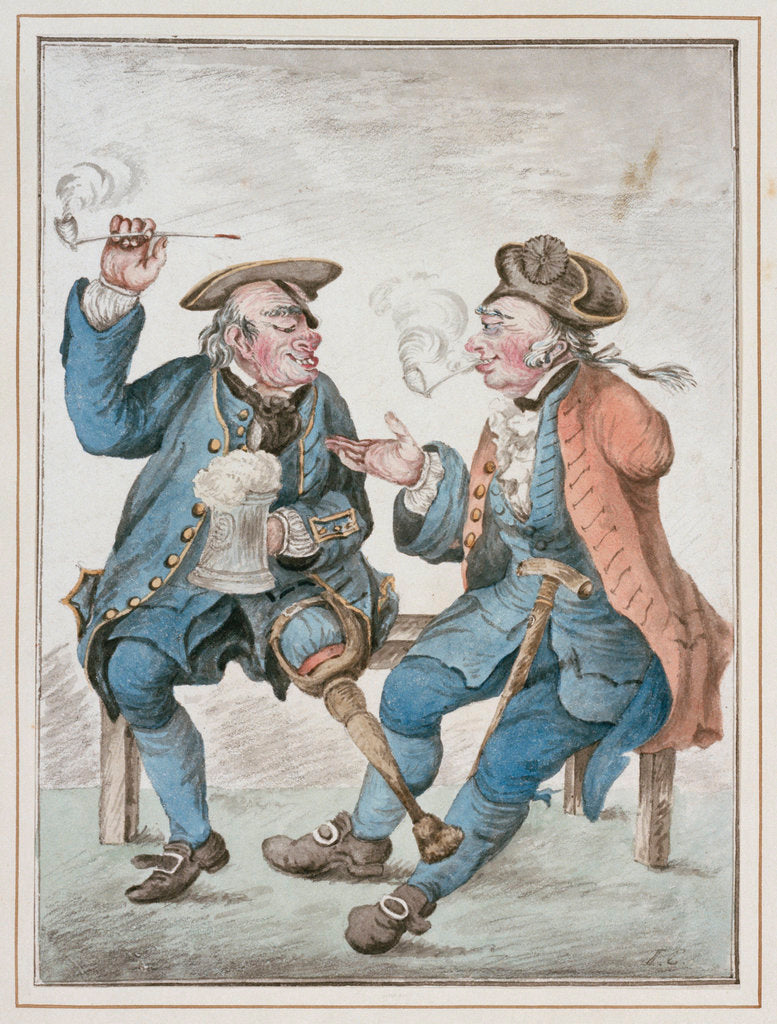 Detail of Two Old Seamen [Battles by Sea and Land] by Isaac Cruikshank