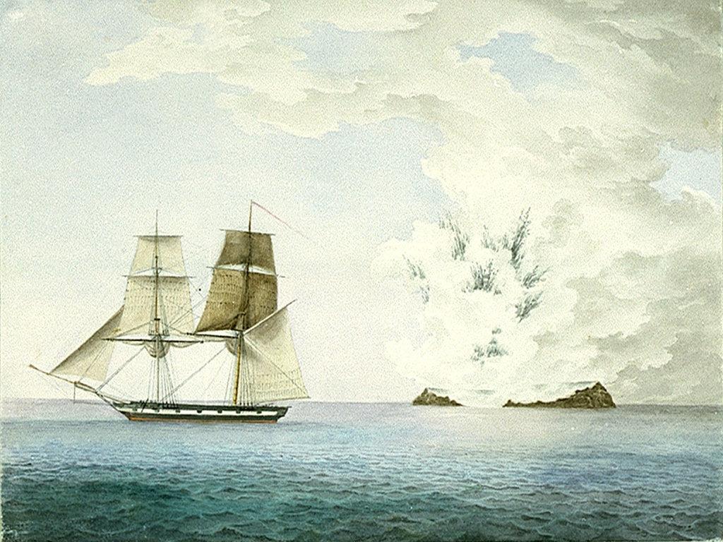 Detail of Graham Island, Sicily by British School