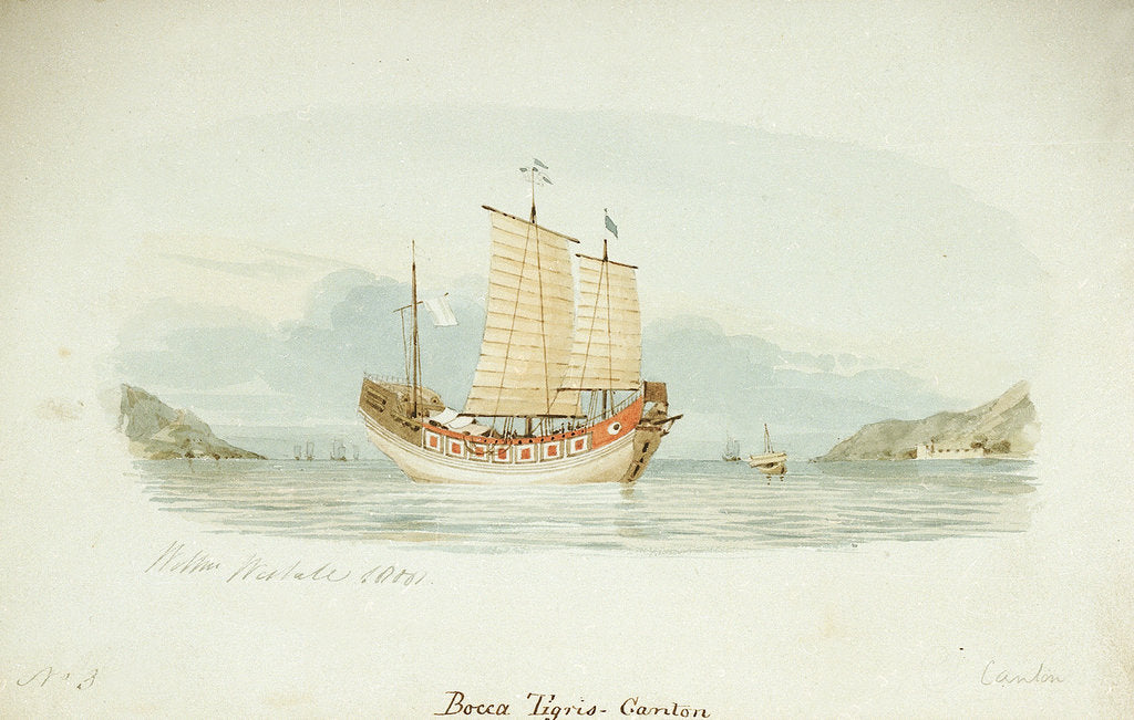 Detail of No.3. Bocca Tigris-Canton by William Westall
