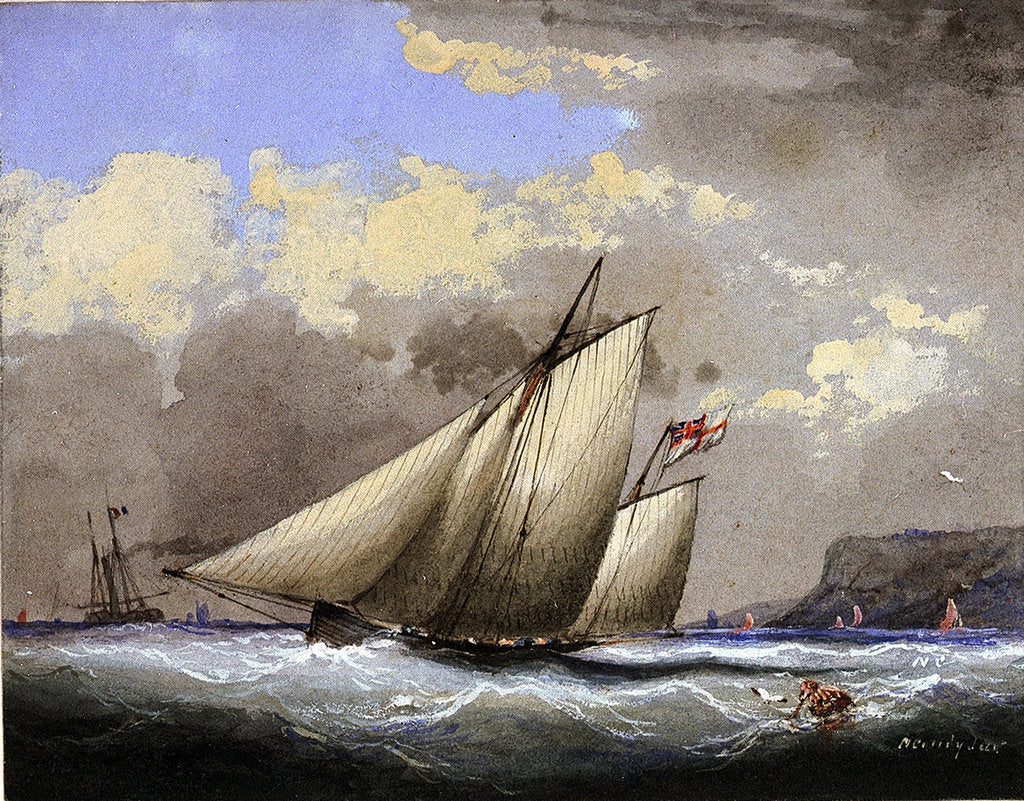Detail of A yawl by Nicholas Condy