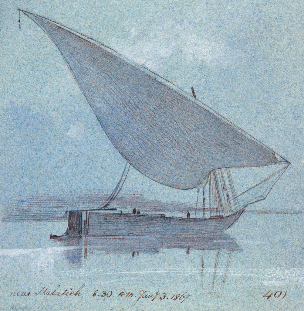 Detail of Near Malatieh, Egypt by Edward Lear