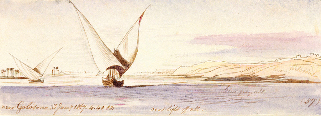 Detail of Near Golosona, Egypt by Edward Lear