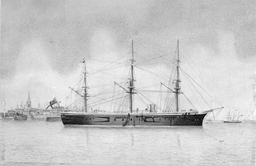 Detail of HMS 'Penelope' at Harwich by unknown