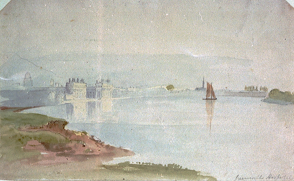 Detail of View of Greenwich Hospital from the river by British School