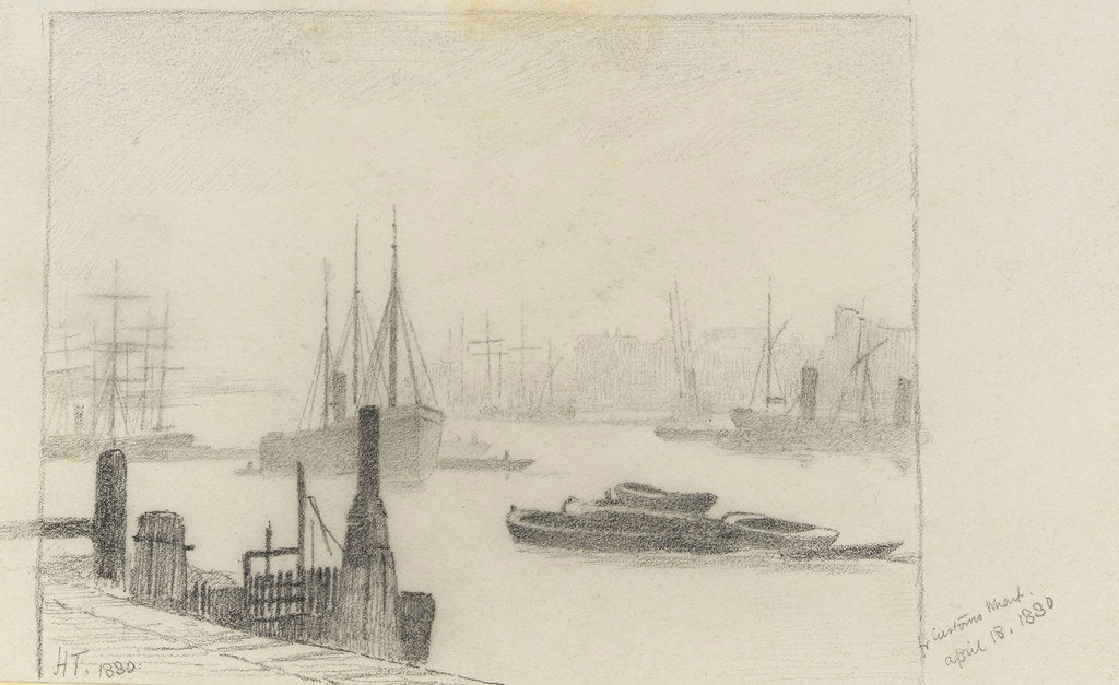Detail of Customs Wharf by Hawes Turner