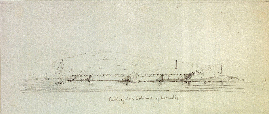 Detail of Castle of Asia Entrance of Dardanelles by George Pechell Mends
