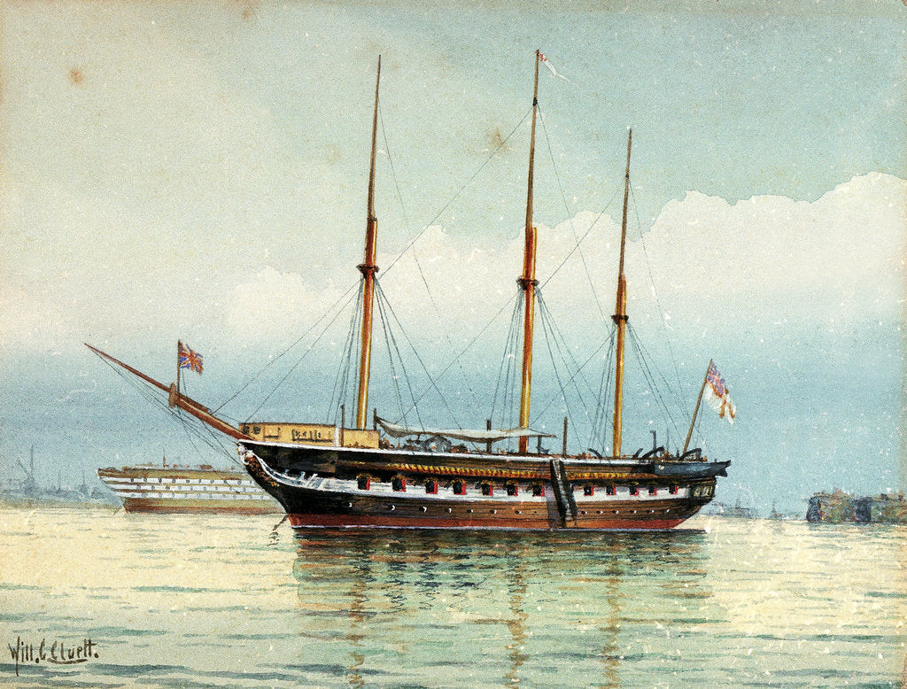 Detail of Royal George Royal yacht of George IV, William IV & Queen Victoria by William C. Cluett