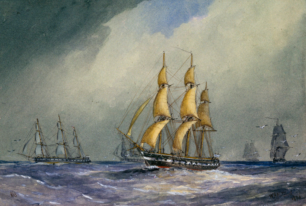 Detail of HMS 'Doris' by William Frederick Mitchell