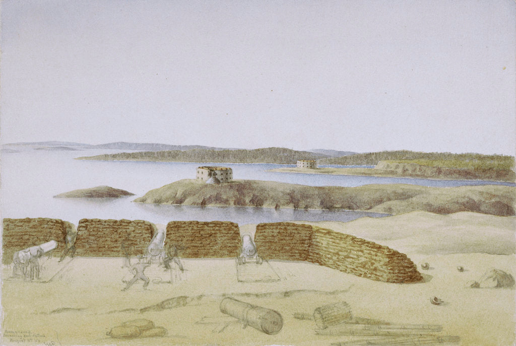Detail of Bomarsund, Breaching Fort Nottick, August 18th '54 by Col. Durnford