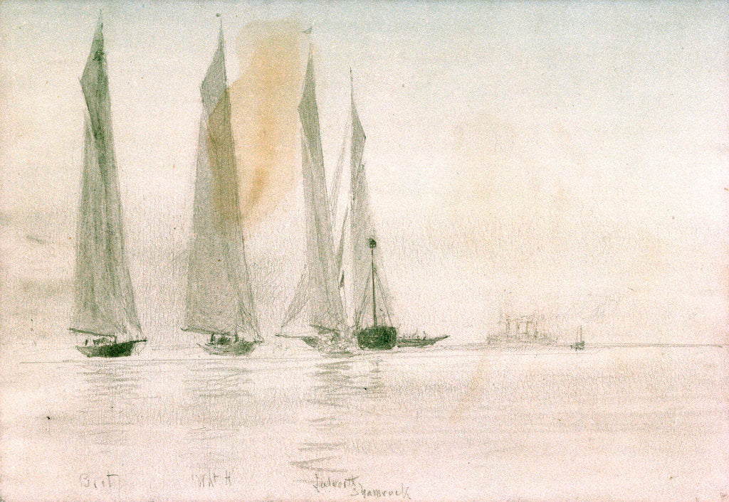 Detail of Big Yachts by William Lionel Wyllie
